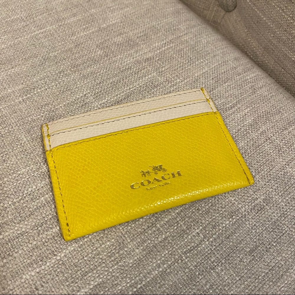 Yellow coach cardholder